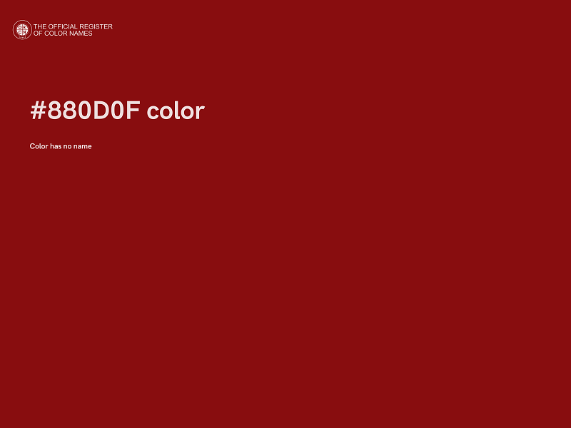 #880D0F color image