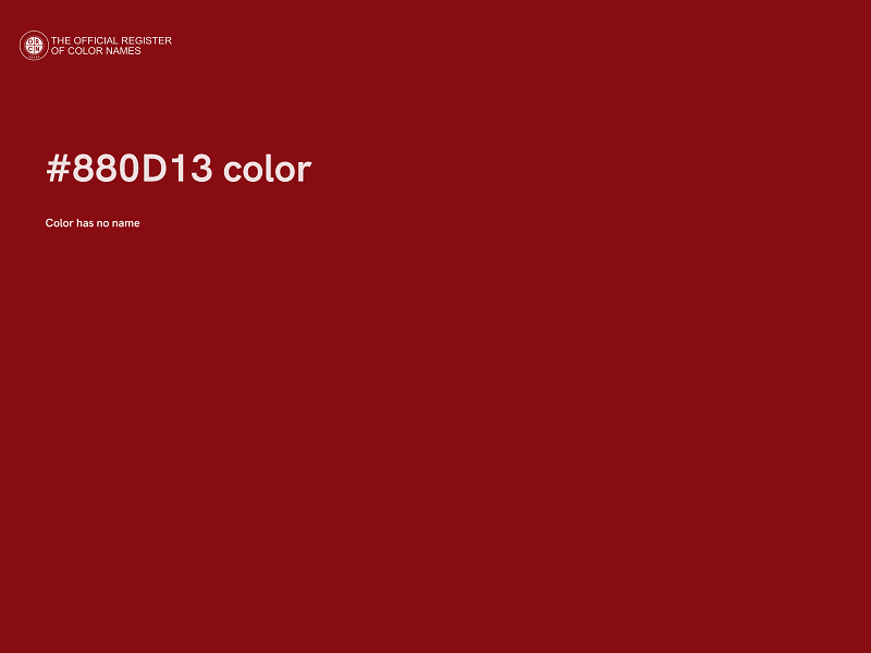 #880D13 color image