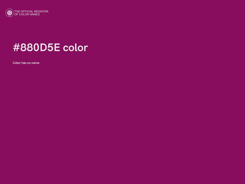 #880D5E color image