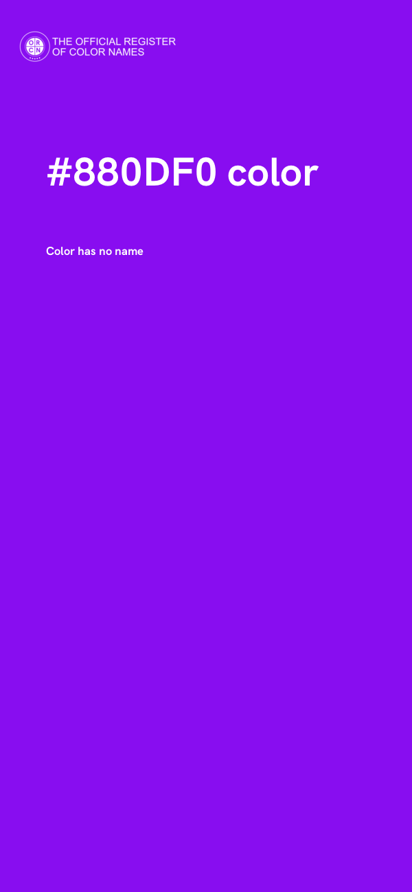 #880DF0 color image