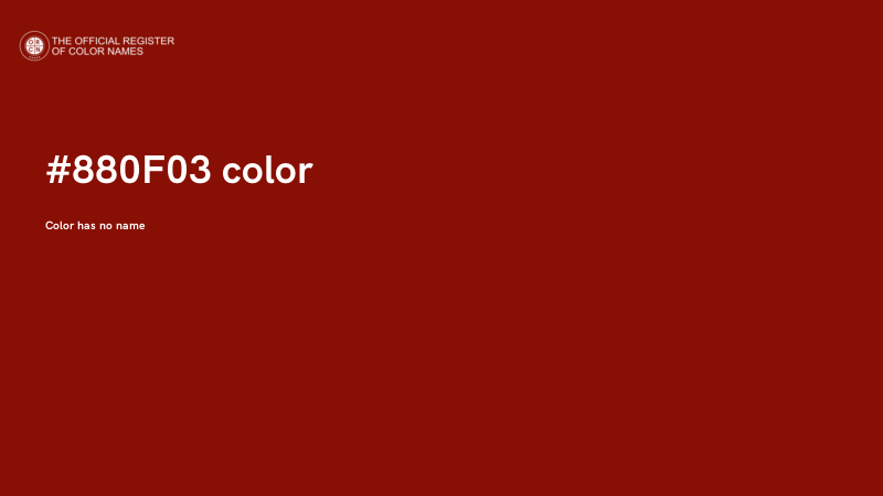 #880F03 color image