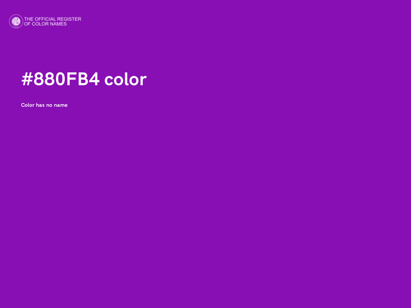 #880FB4 color image