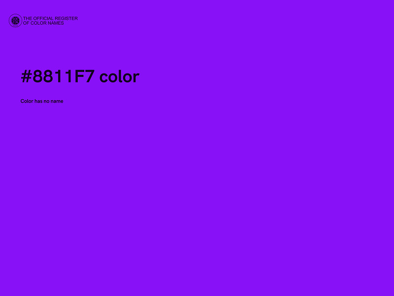 #8811F7 color image