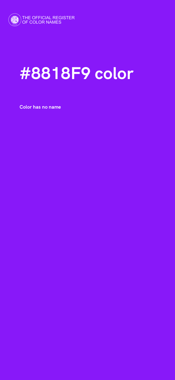 #8818F9 color image