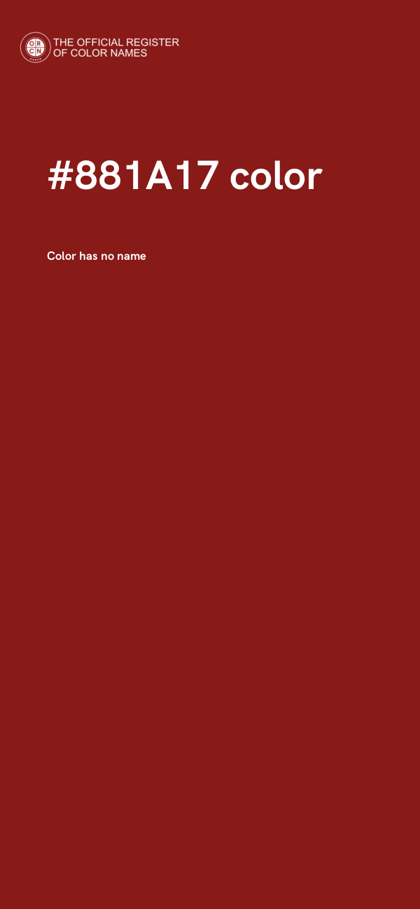 #881A17 color image