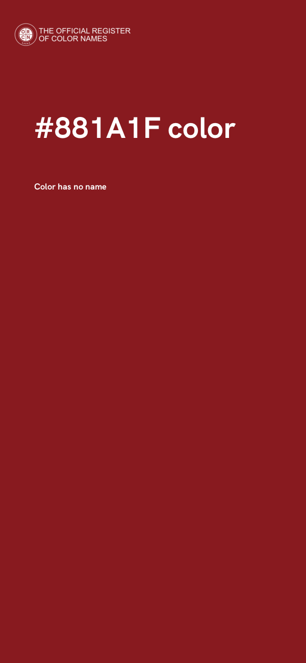 #881A1F color image
