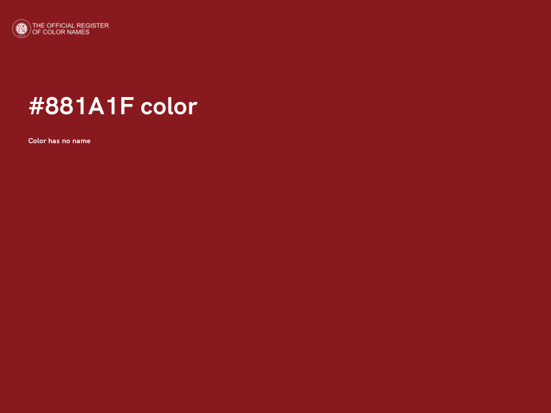 #881A1F color image