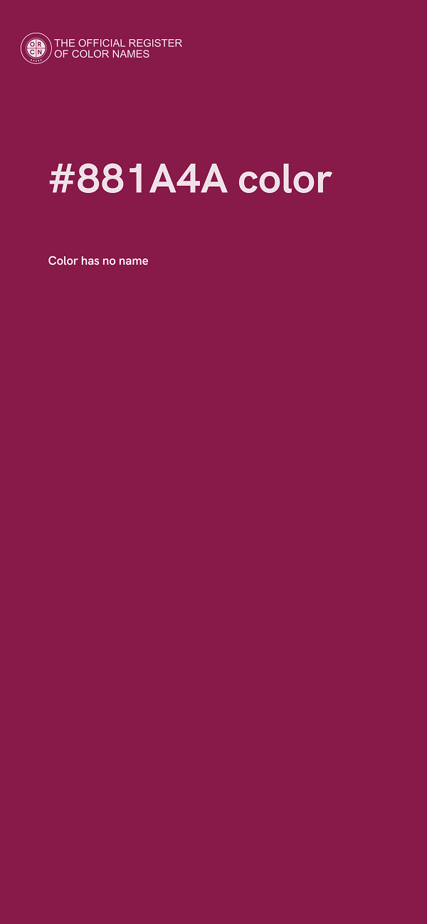#881A4A color image