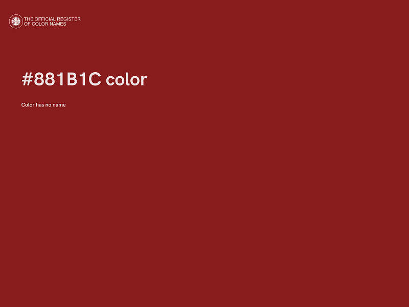 #881B1C color image