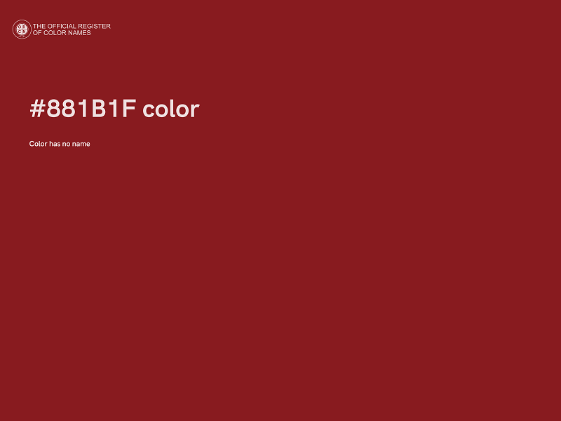 #881B1F color image