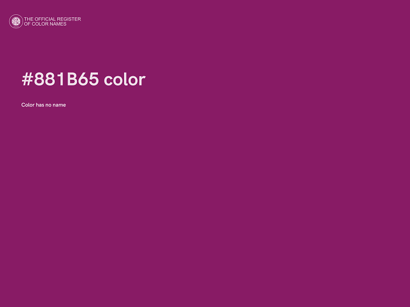 #881B65 color image