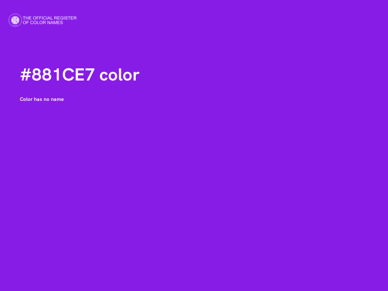 #881CE7 color image