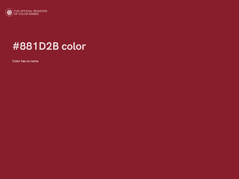 #881D2B color image