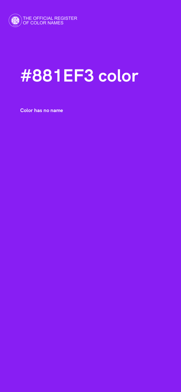 #881EF3 color image