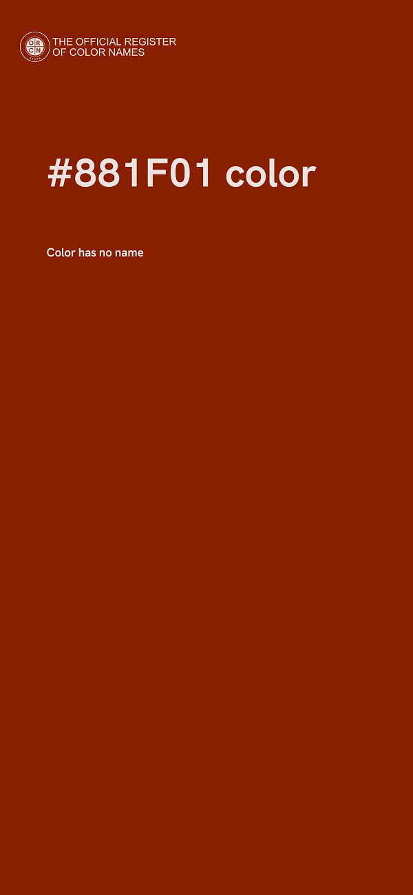 #881F01 color image