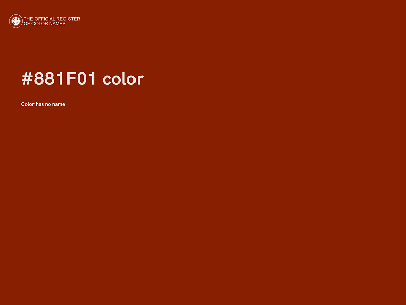 #881F01 color image