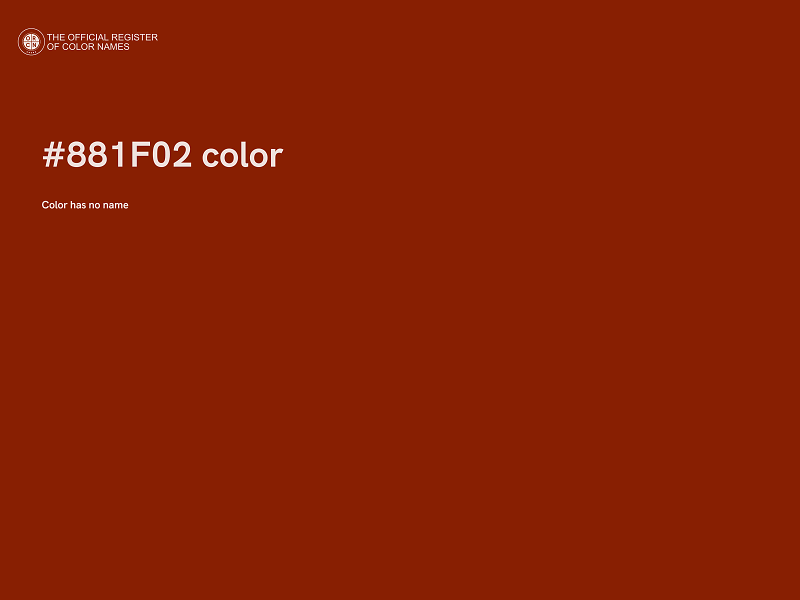 #881F02 color image