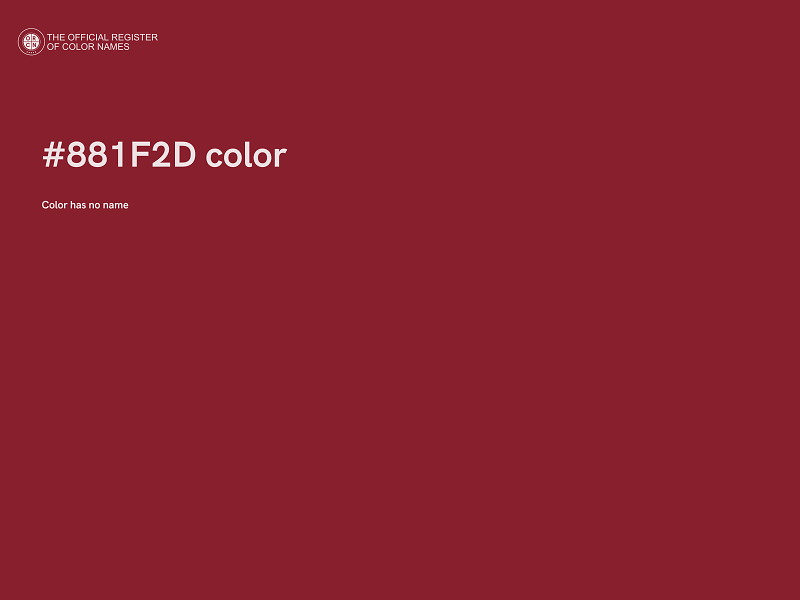 #881F2D color image