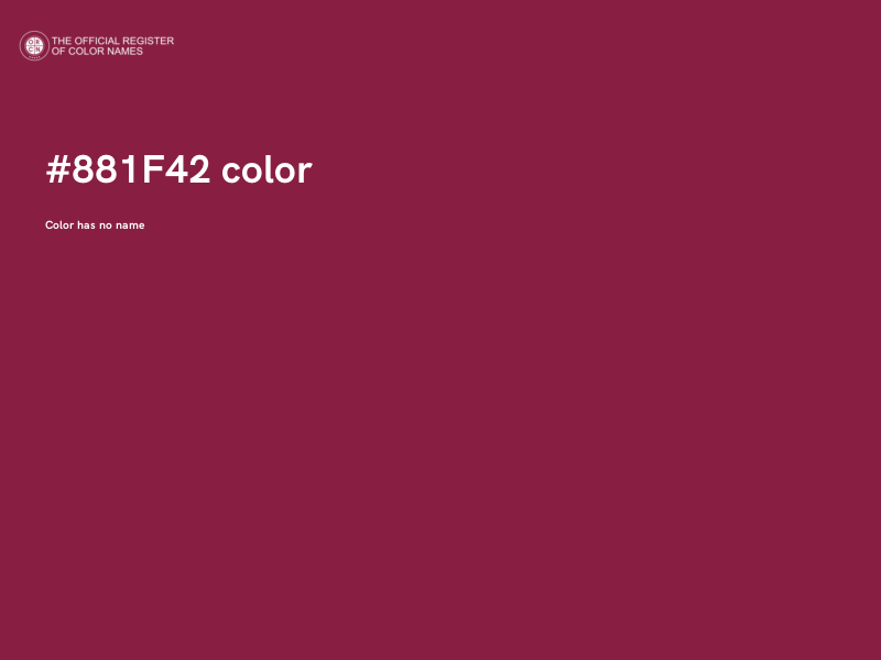 #881F42 color image