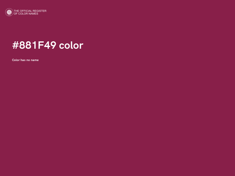 #881F49 color image