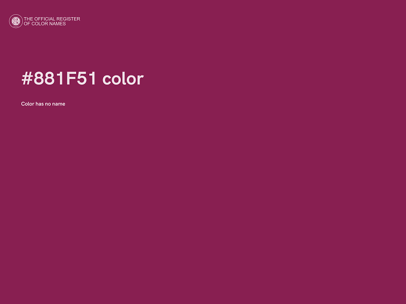 #881F51 color image