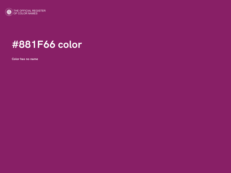 #881F66 color image