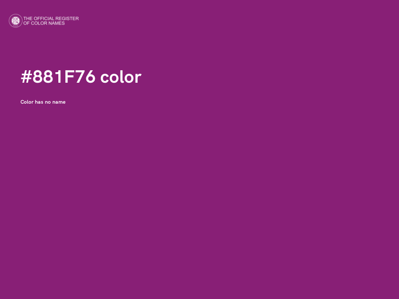 #881F76 color image
