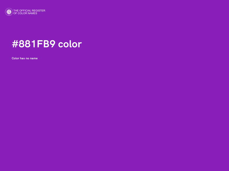 #881FB9 color image