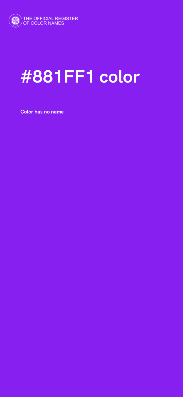 #881FF1 color image