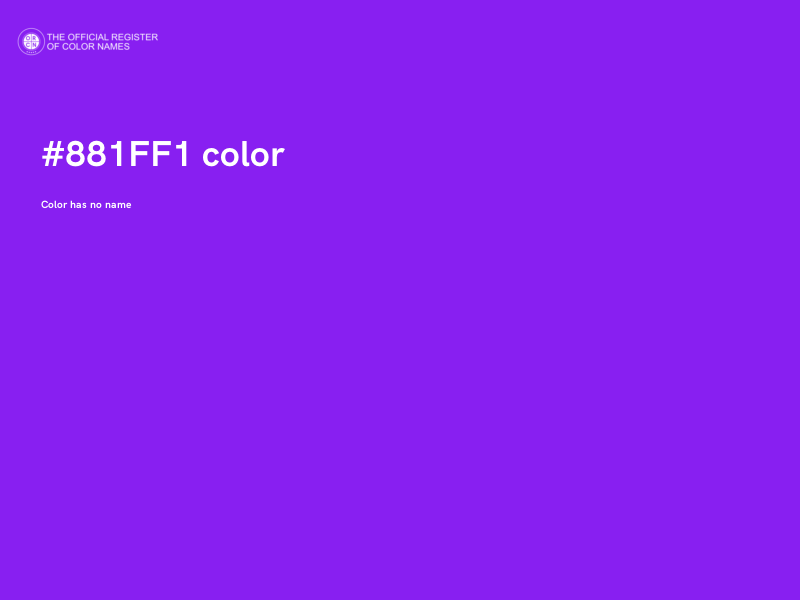#881FF1 color image