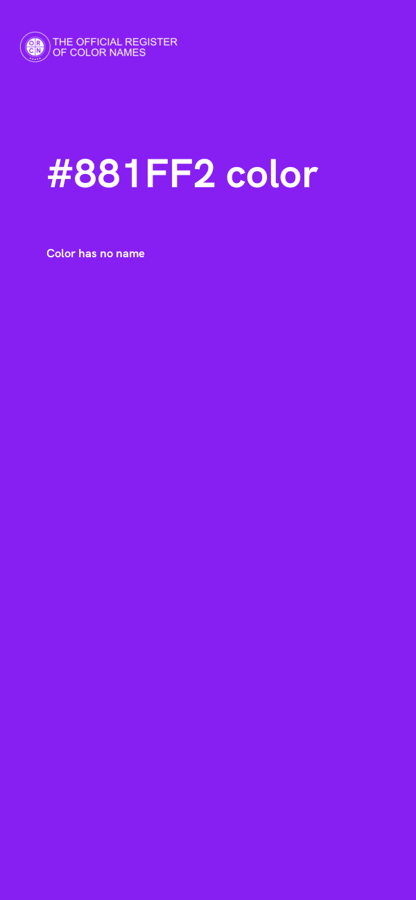 #881FF2 color image