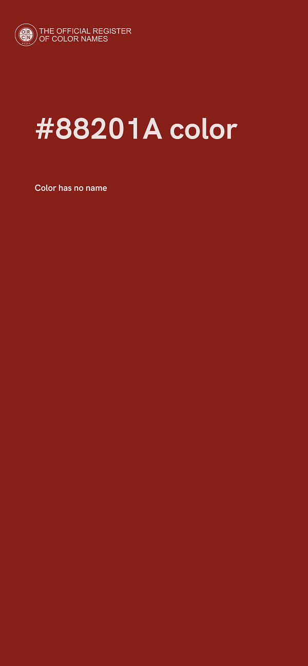 #88201A color image