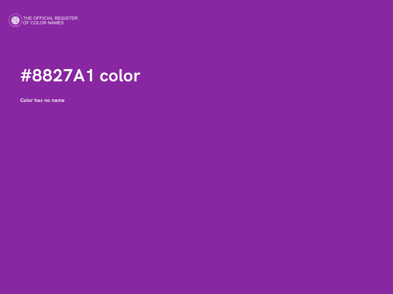 #8827A1 color image