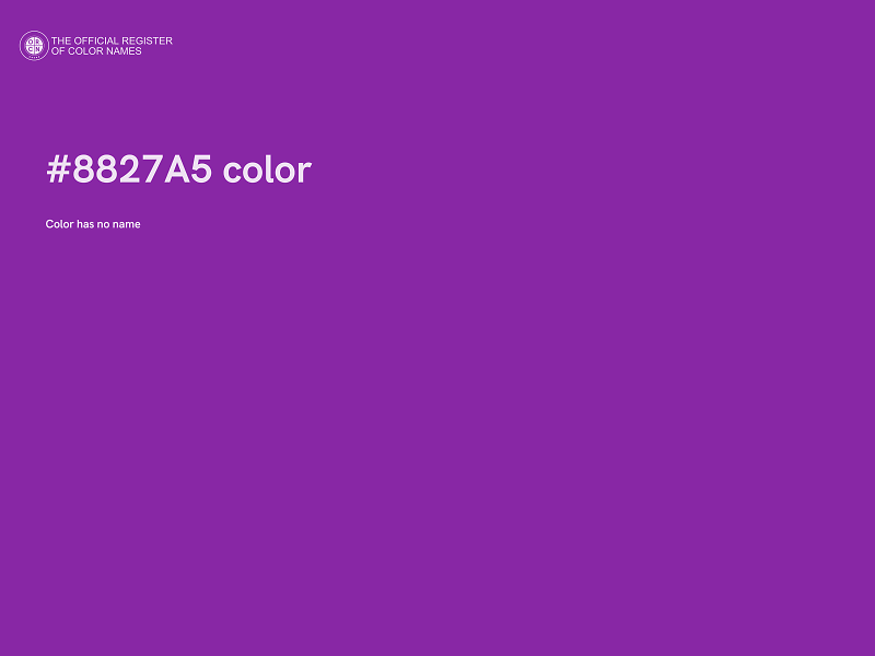 #8827A5 color image