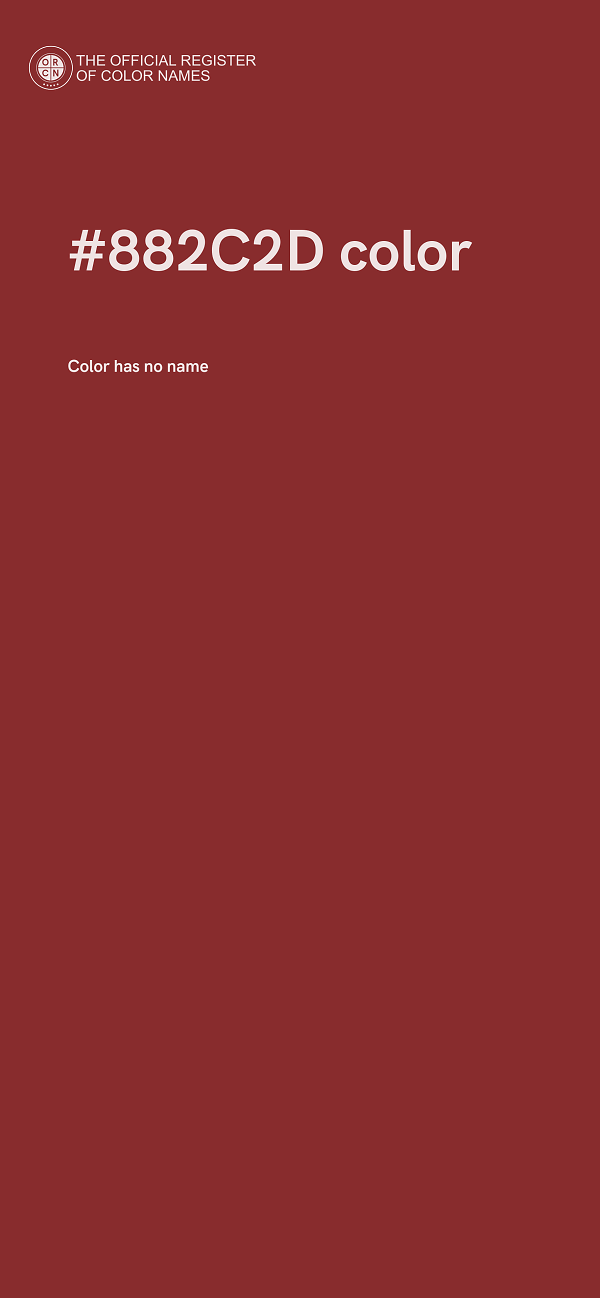 #882C2D color image