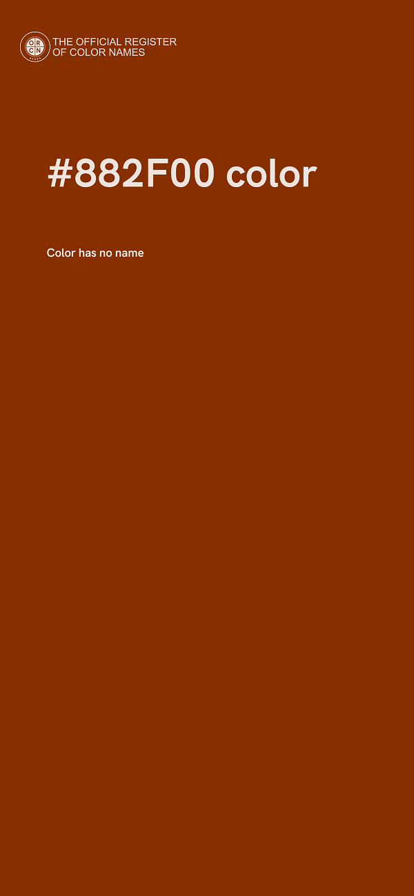 #882F00 color image