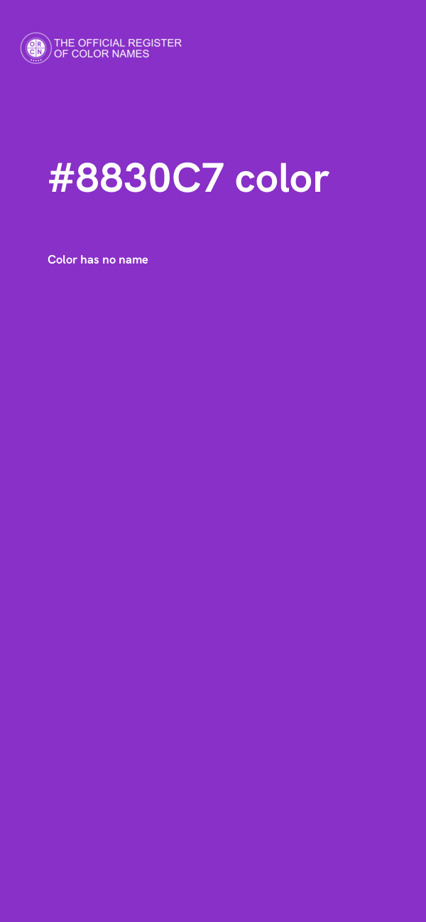 #8830C7 color image