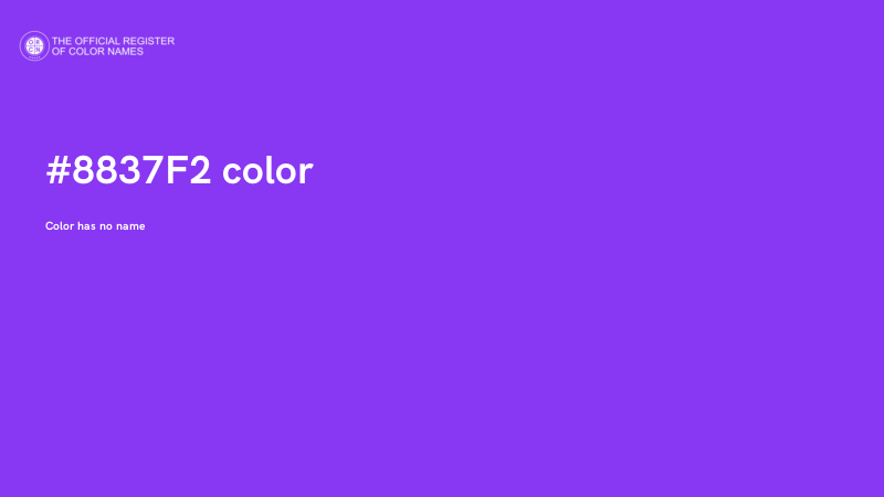 #8837F2 color image