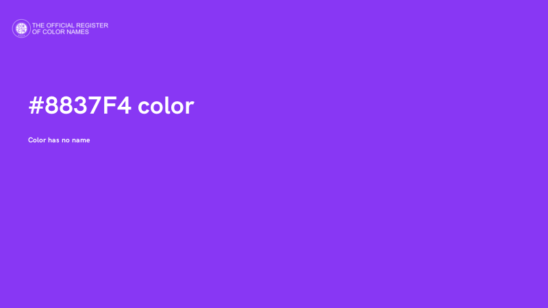 #8837F4 color image