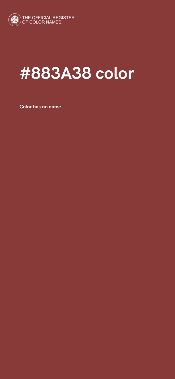 #883A38 color image