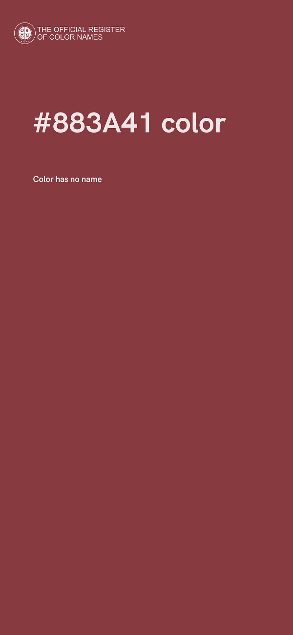 #883A41 color image
