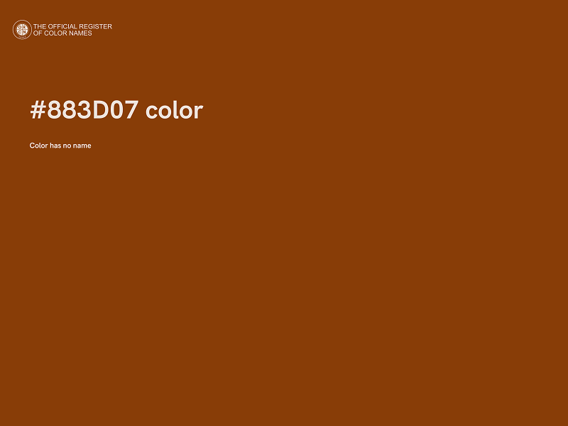 #883D07 color image
