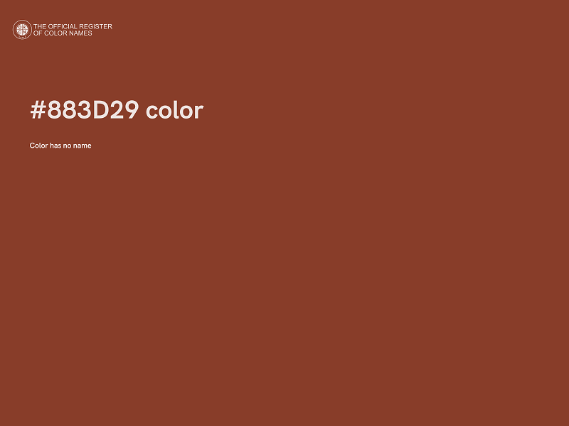 #883D29 color image