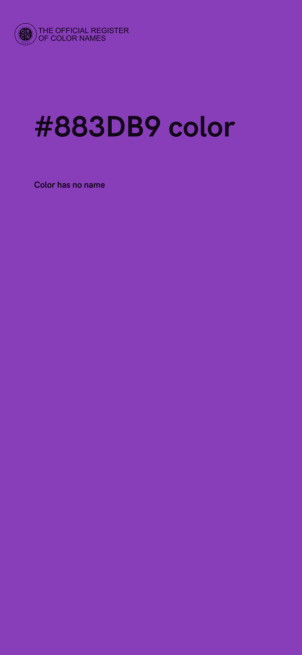 #883DB9 color image