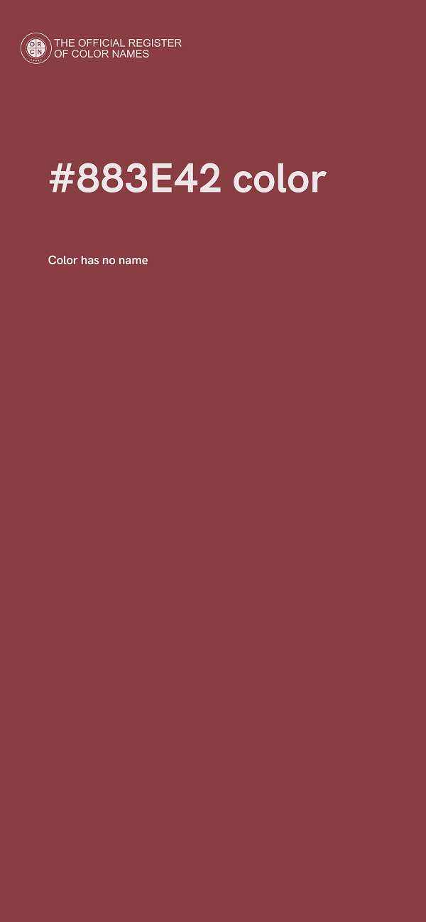 #883E42 color image