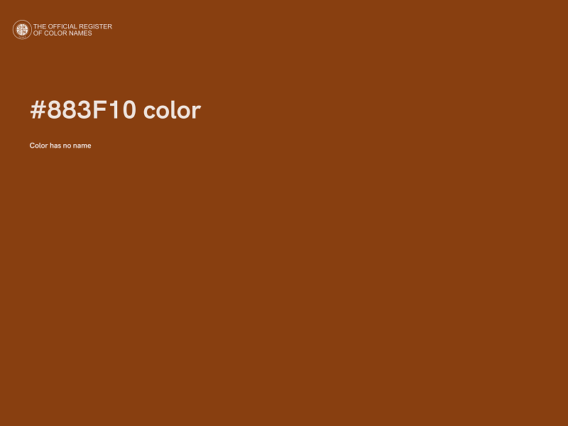 #883F10 color image