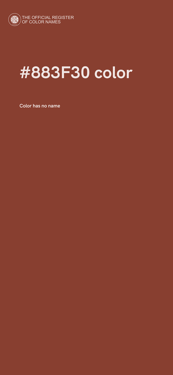 #883F30 color image