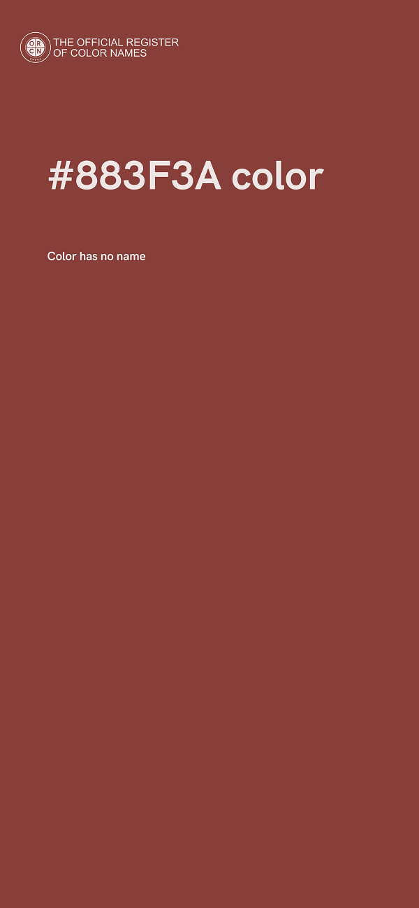 #883F3A color image