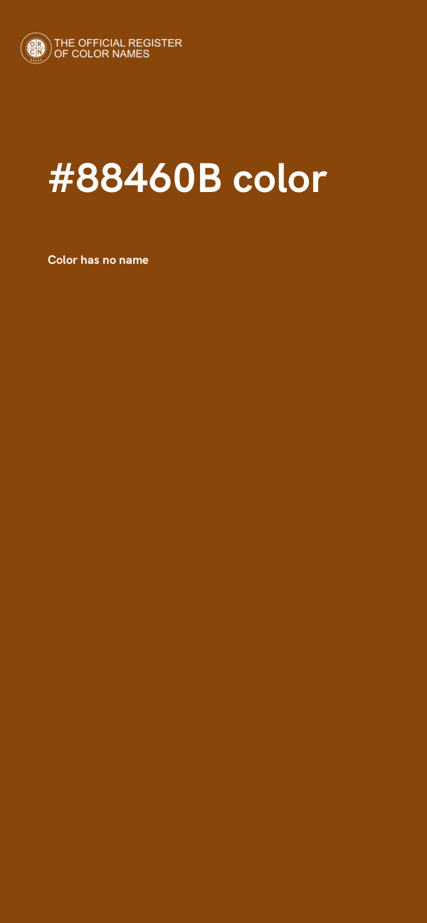 #88460B color image
