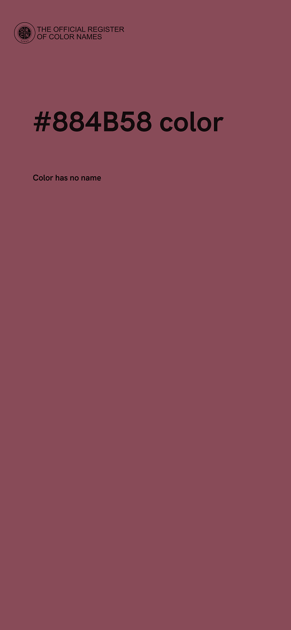 #884B58 color image